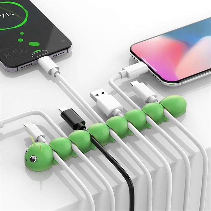 Caterpillars Cable Clip - Cord Organizer - Desk Organizer for Home Office Desk Car, Cubicle, Nights