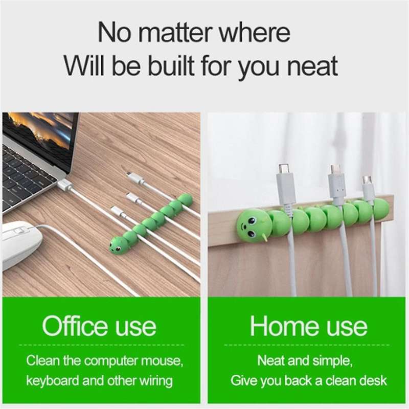 Caterpillars Cable Clip - Cord Organizer - Desk Organizer for Home Office Desk Car, Cubicle, Nights