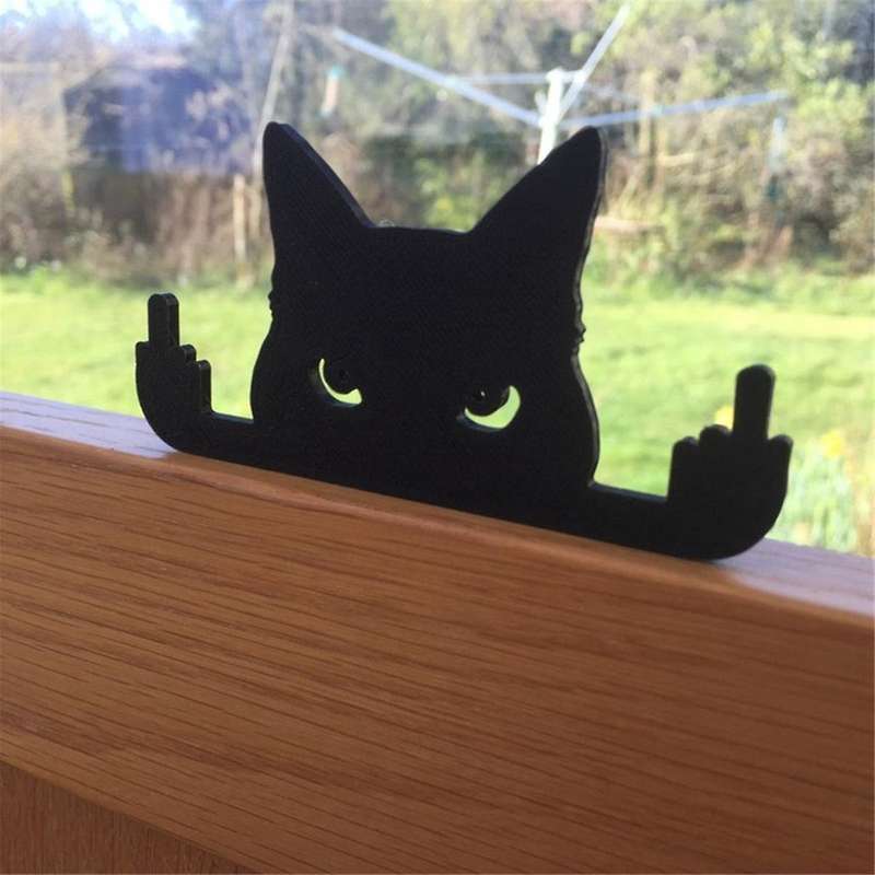 Cat Silhouette Garden Decoration - Garden Animal Silhouette - Backyard Cat Decoration
