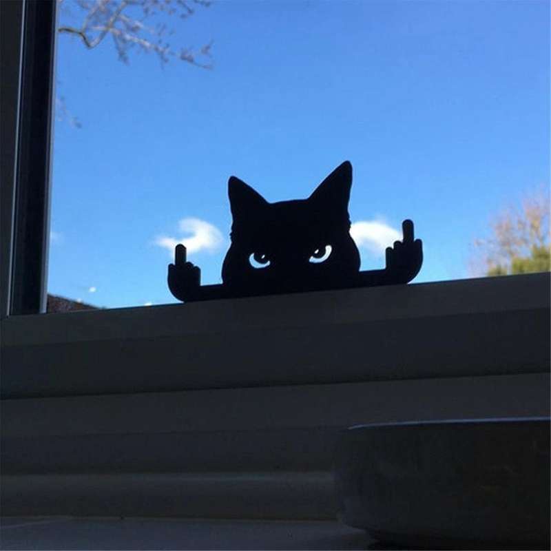 Cat Silhouette Garden Decoration - Garden Animal Silhouette - Backyard Cat Decoration