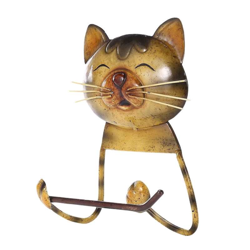 Cat Paper Toilet Towel Stand Holder Cute Design Rack Cat Cast Iron Holder Standing for Bathroom