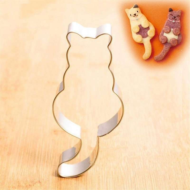Cat Shaped Aluminium Baking Cake Mould Cookie Cutter Mold Sugarcraft Baking Accessories