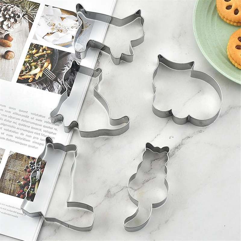 Cat Shaped Aluminium Baking Cake Mould Cookie Cutter Mold Sugarcraft Baking Accessories