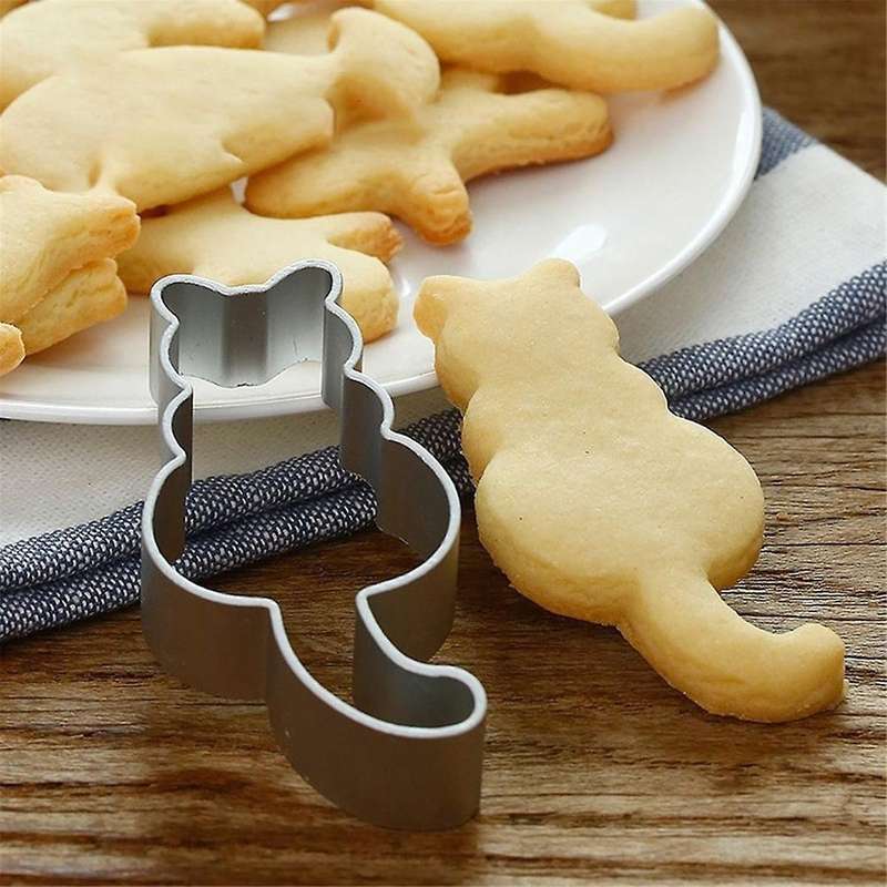 Cat Shaped Aluminium Baking Cake Mould Cookie Cutter Mold Sugarcraft Baking Accessories
