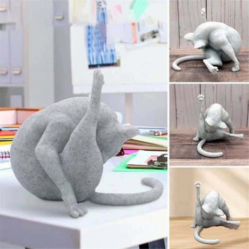 Cats Sculpture Funny Cats Figurine, Cats Figurines for Cats Lovers, Cats Statues Home Decor, Cats Gi