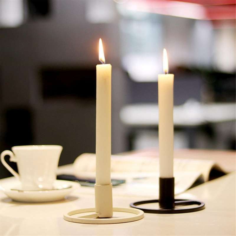 C-Candle Holders, Retro Candlesticks, Metal Geometric Vintage Candle Sticks Holder for Tables Centre