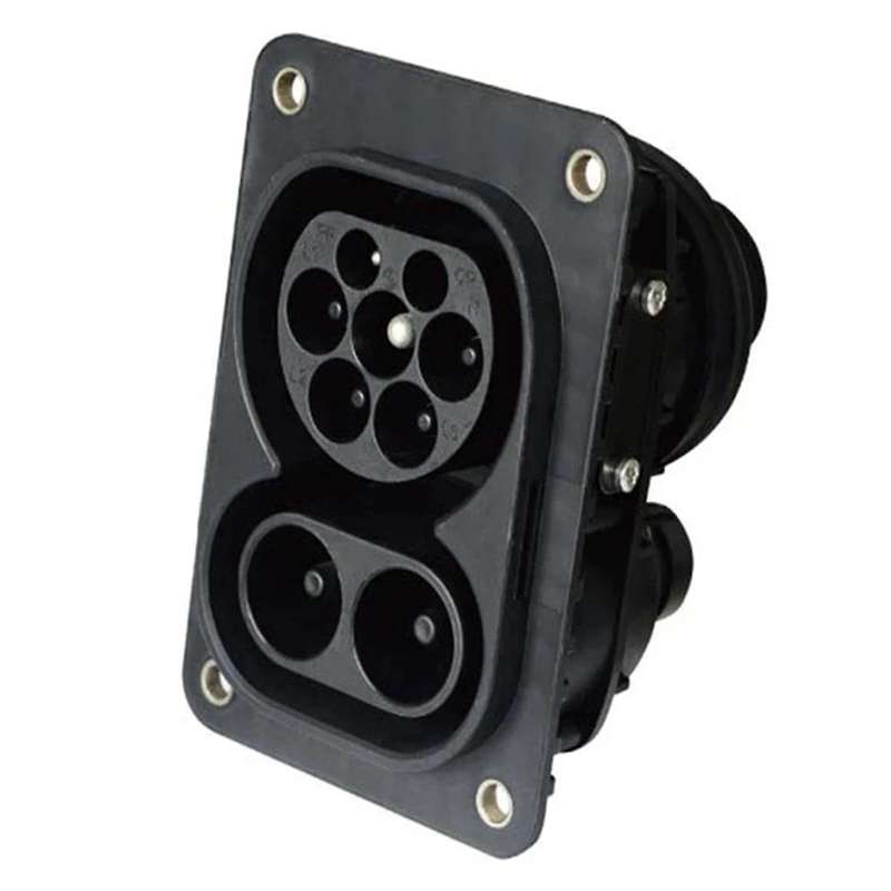 Ccs Type 2 Ev Female Combo 2 Socket 1000v 62196-3 Electric Car Fast Charging Dc150a 850v Dc