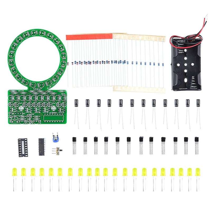 CD4017 Ring Gradient Led Water Lamp Diy Electronic Kit Fun Welding Production Parts for Traning and