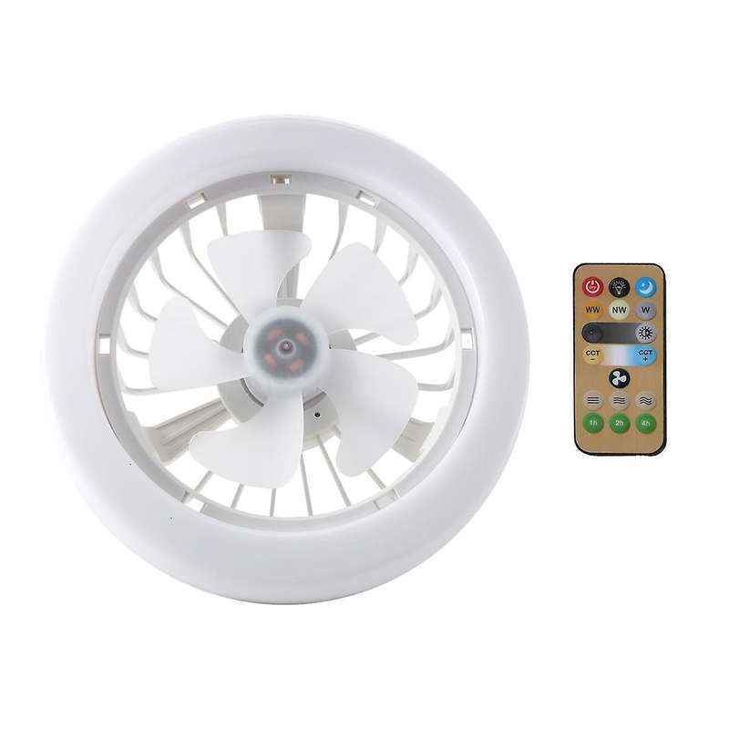 Ceiling Fan with Light and Control E27 Ceiling Fan Cooling Electric Fan Lamp Chandelier for Room Hom