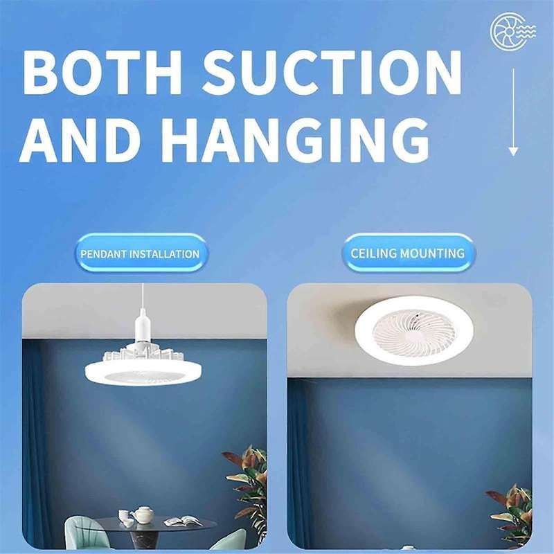 Ceiling Fan with Lights Low Profile Flush Mount Ceiling Fan E27 Bedroom Fan Light Smart Electric Fa