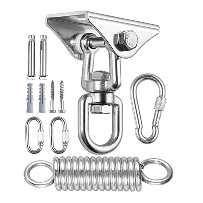 Ceiling Hook Hanging Chair Swing Spring Up to 450KG Capacity 360  Rotatable Bracket for Hammock Punc