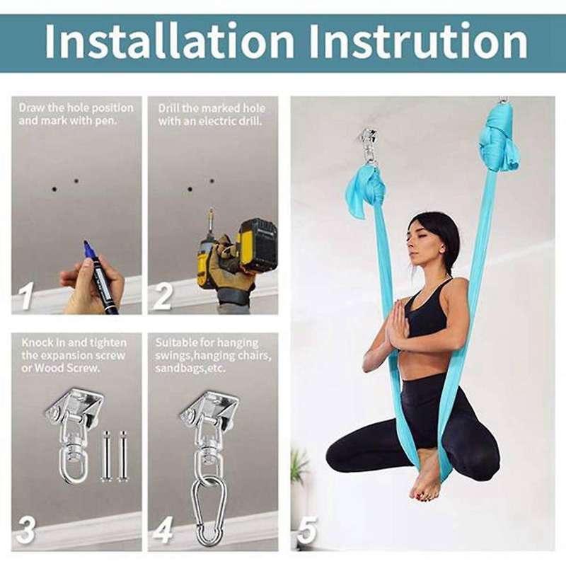 Ceiling Hook Hanging Chair Swing Spring Up to 450KG Capacity 360  Rotatable Bracket for Hammock Punc