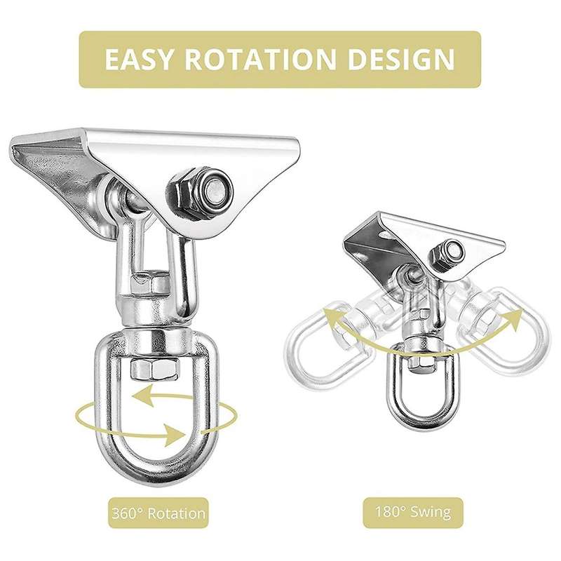 Ceiling Hook Hanging Chair Swing Spring Up to 450KG Capacity 360  Rotatable Bracket for Hammock Punc