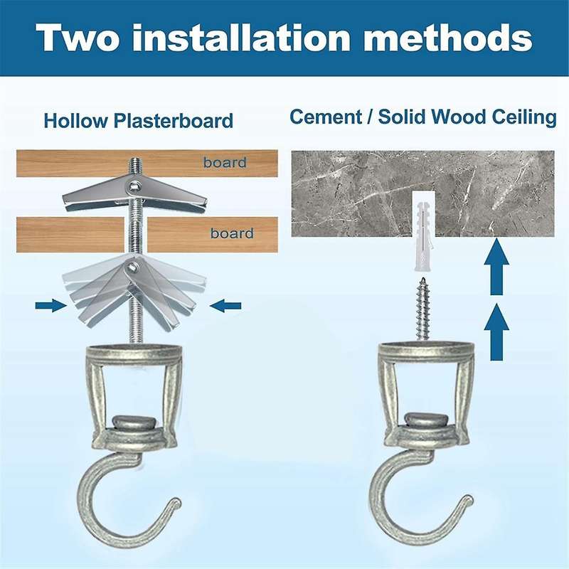 Ceiling Hooks for Hanging Plants 6 PCS ,Metal Plant Hooks, Screw in Hooks for Hanging Birdfeeders, L
