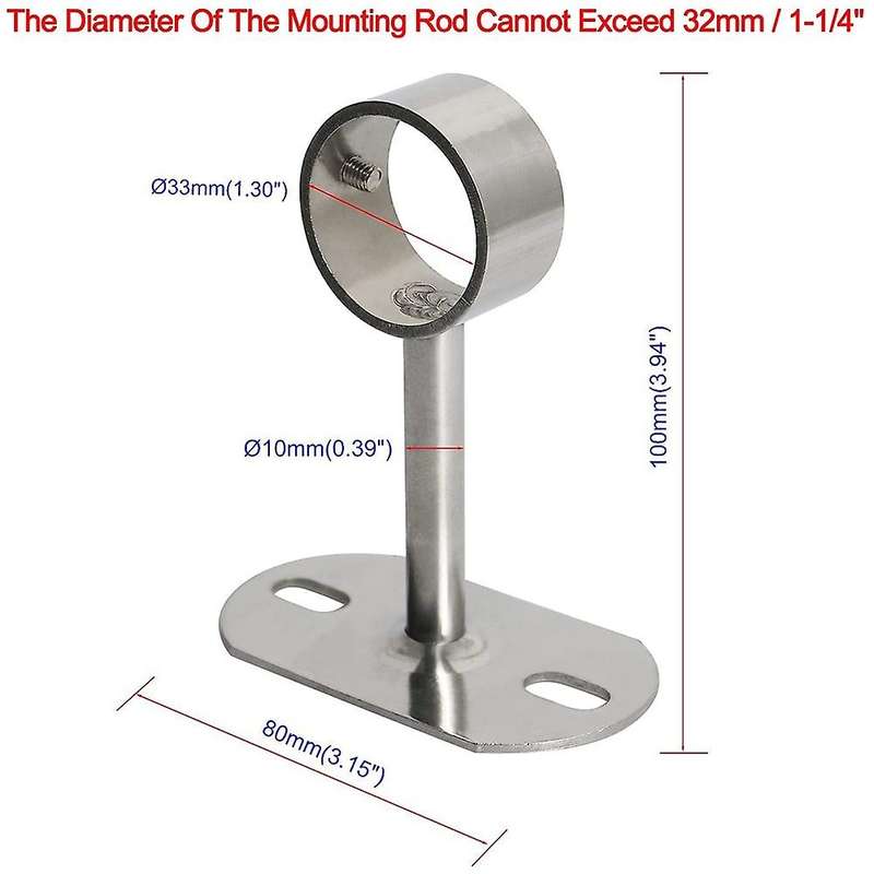 Ceiling-mount Bracket, Pipe Bracket, 32mm Dia, Rod Lever Support Holder Pipe Flange Socket 2pcs(100