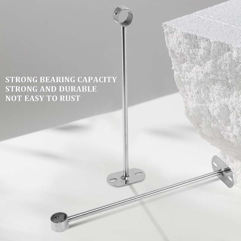 Ceiling-mount Bracket, Wardrobe Pipe Bracket, 25mm Dia, Wardrobe Rod Lever Support Holder Pipe Flan