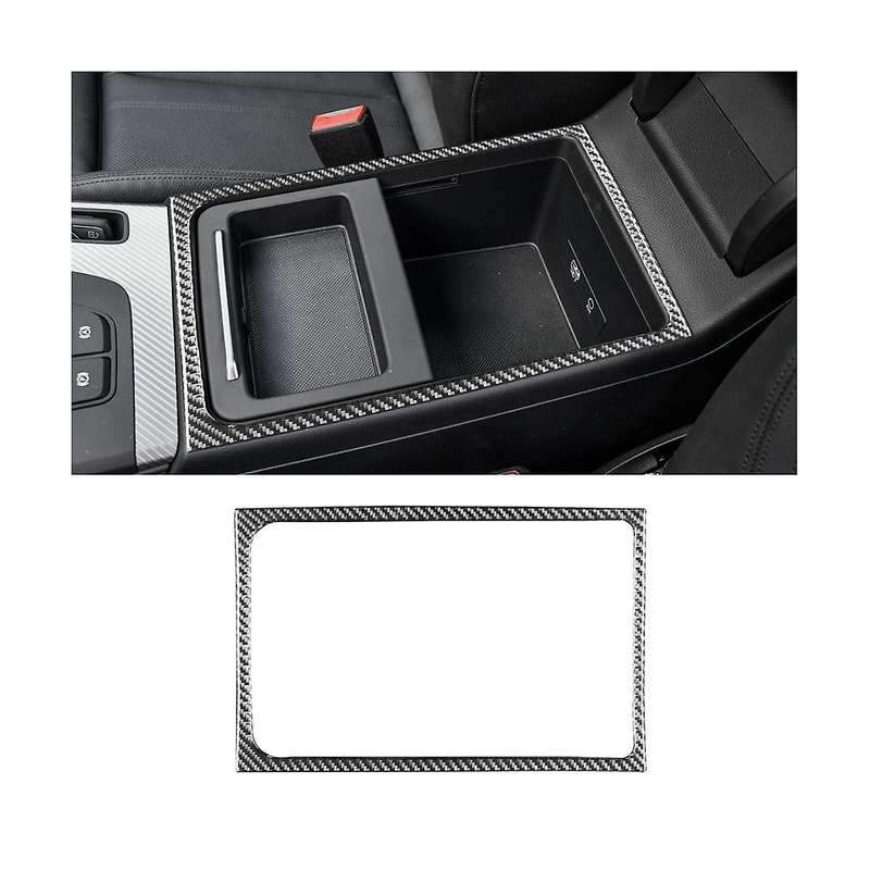 Center Armrest Storage Box Sticker Decoration Carbon Fiber for Q5 2018-2023 Interior Accessories