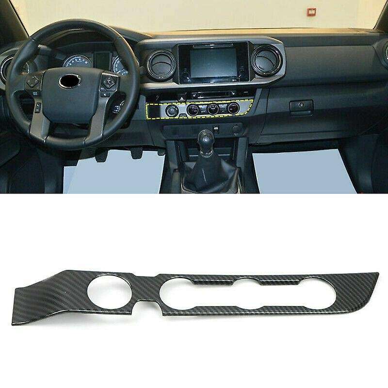 Center Console A/C Knob Control Switch Panel Cover Trim for 2016-2020, with Start Button Red