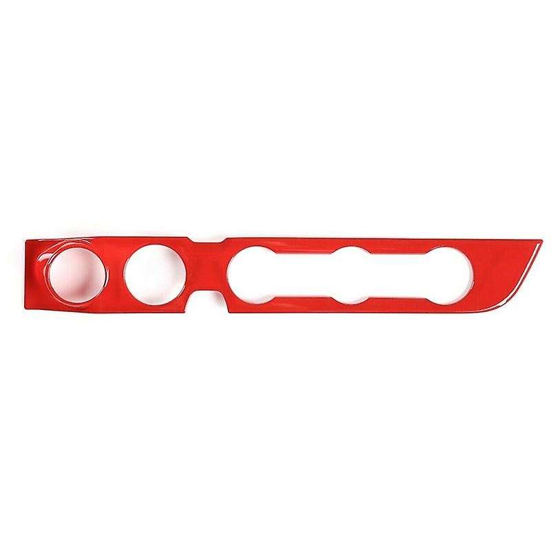 Center Console A/C Knob Control Switch Panel Cover Trim for 2016-2020, with Start Button Red