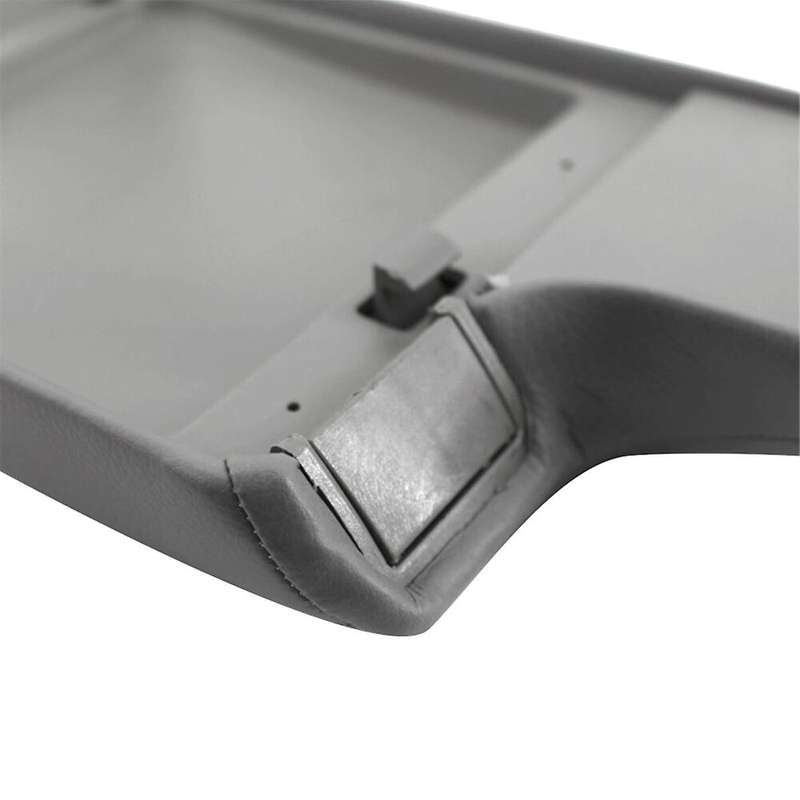 Center Armrest Cover Console Lid Gray for E46 98-06 Fiber Leather & Plastic