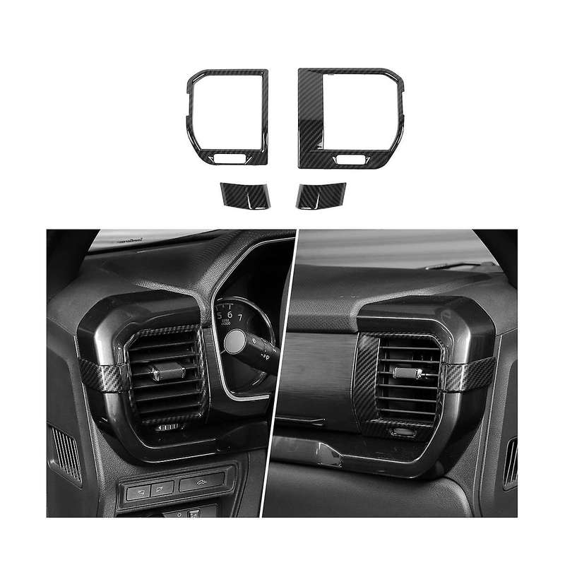 Center Console Air Conditioning Vent Trim for 2021 2022 2023 Interior Accessories (ABS Carbon Fiber)