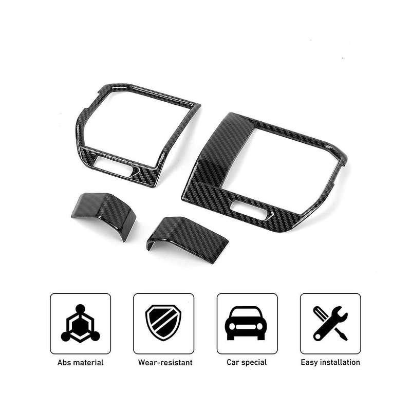 Center Console Air Conditioning Vent Trim for 2021 2022 2023 Interior Accessories (ABS Carbon Fiber)