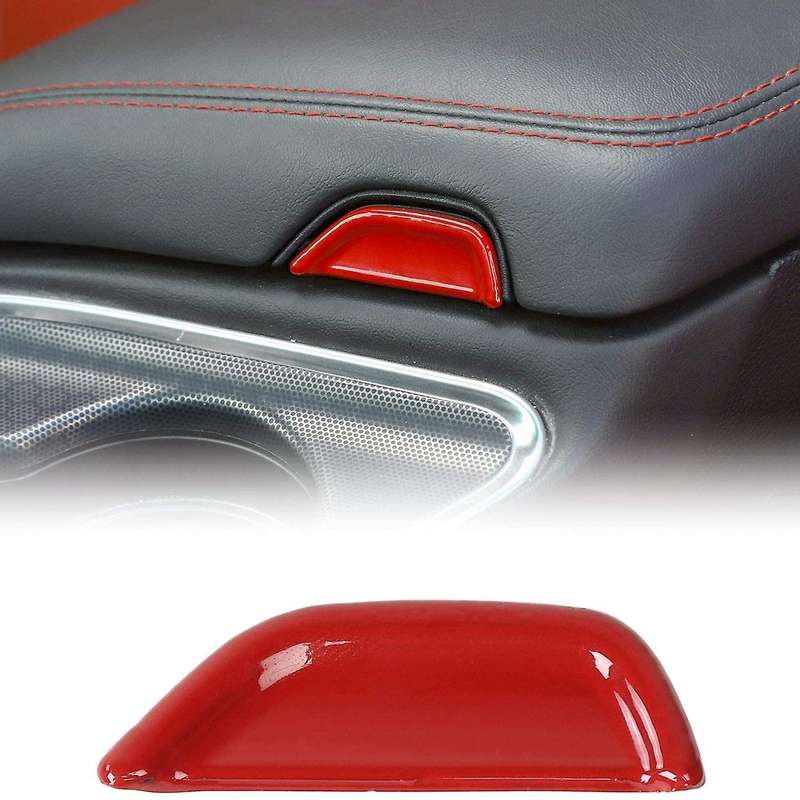 Center Console Armrest Open Button Trim Decoration Car Interior Accessories for 2015 Up,Red