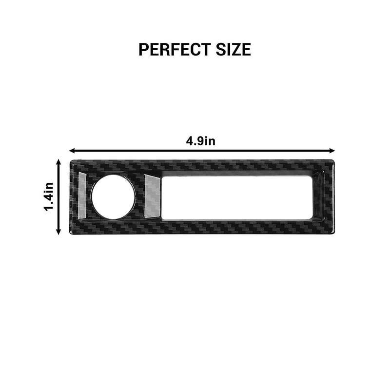 Center Console Armrest Box Switch Button Cover Trim Frame for 2021 2022 2023 Accessories (ABS Carbon