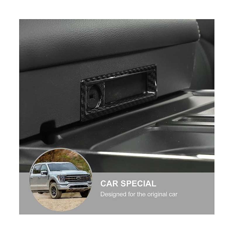 Center Console Armrest Box Switch Button Cover Trim Frame for 2021 2022 2023 Accessories (ABS Carbon