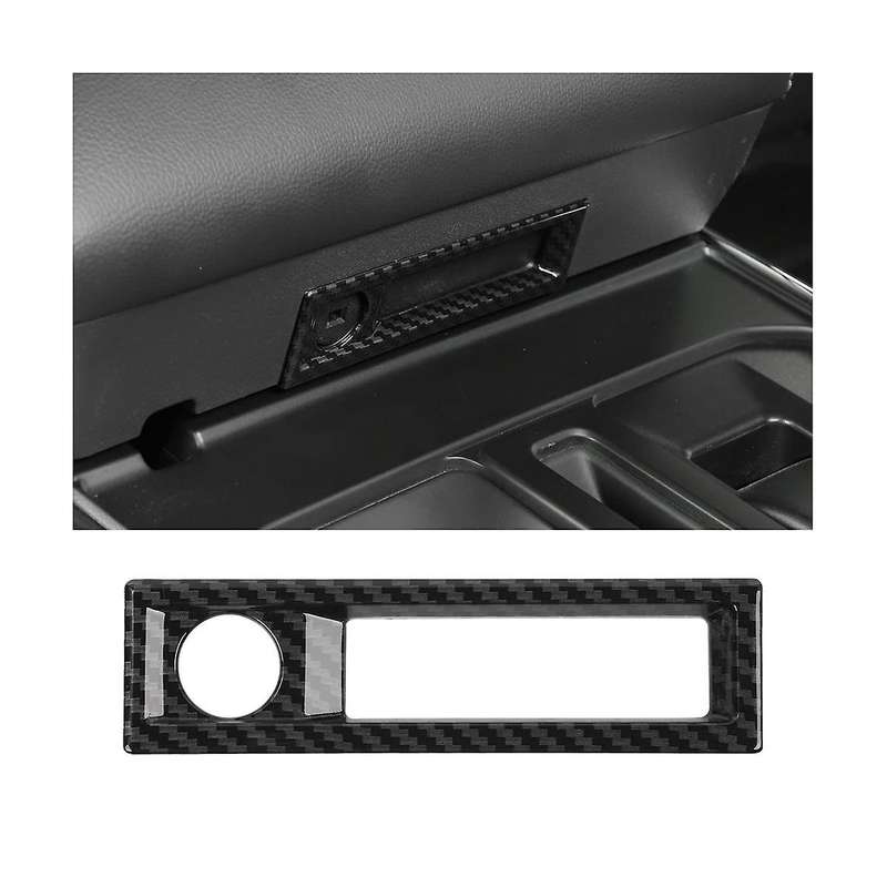 Center Console Armrest Box Switch Button Cover Trim Frame for 2021 2022 2023 Accessories (ABS Carbon