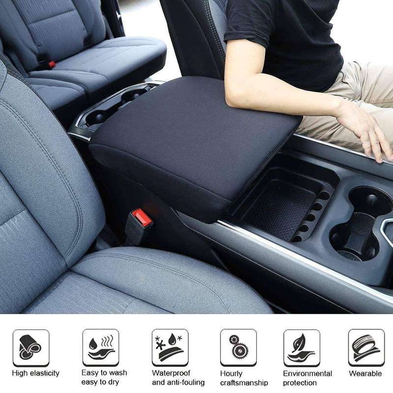 Center Console Armrest Cover Pad Soft Arm Rest Protector for RAM 1500 2500 3500 2018-2020 Car Access