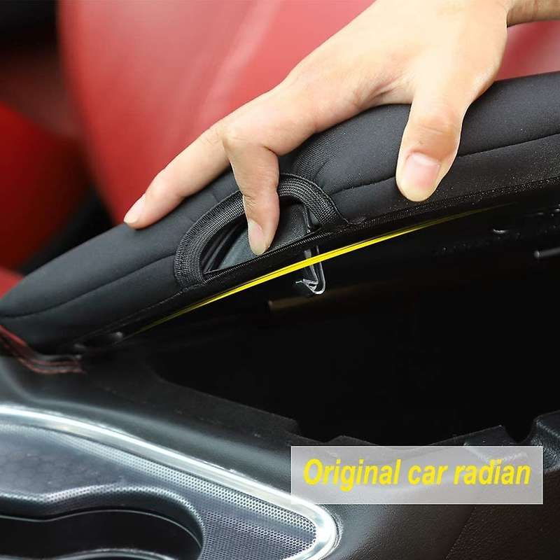 Center Console Armrest Pad Cover Soft Arm Rest Protector for 2014-2021 Car Interior Accessories, Bla