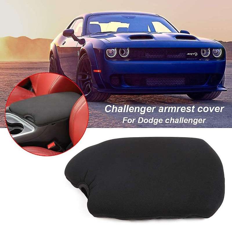 Center Console Armrest Pad Cover Soft Arm Rest Protector for 2014-2021 Car Interior Accessories, Bla