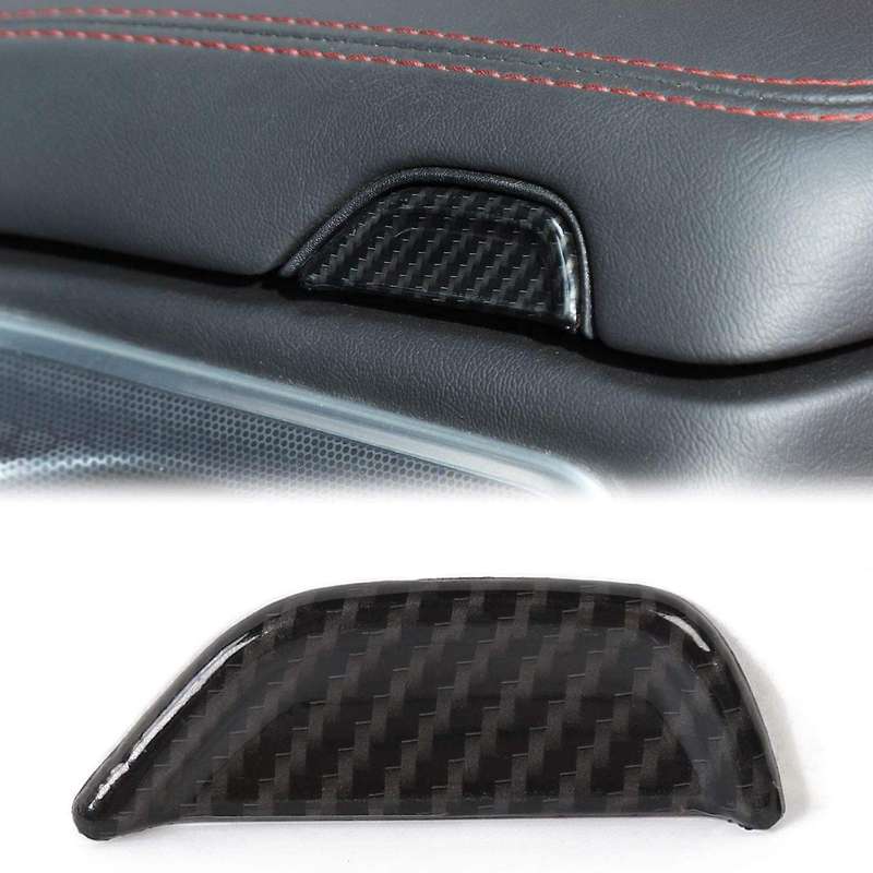 Center Console Armrest Open Button Trim Decoration Car Interior Accessories for 2015 Up,Carbon Fibre