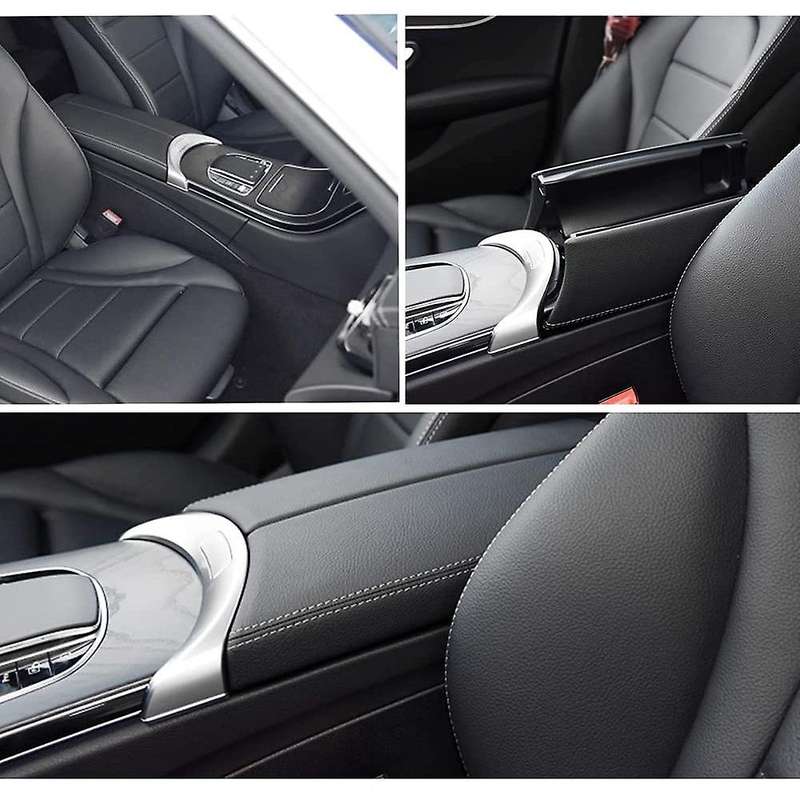 Center Console Armrest Storage Box Button Switch Cover for W205 C180 C200 C260 C300 GLC260 GLC300, 2
