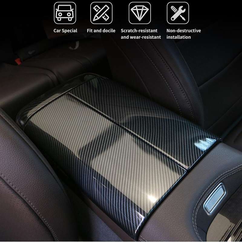 Center Console Armrest Panel Cover Trim for GLS Class W167 V167 X167 GLE350 GLE450 2020 2021+ Carbon
