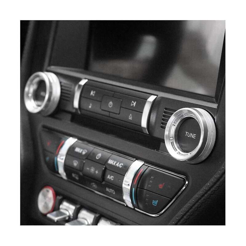 Center Console Audio Headlight Knob Decorative Ring Interior Knob Ring Auto Accessories for 15-20 S