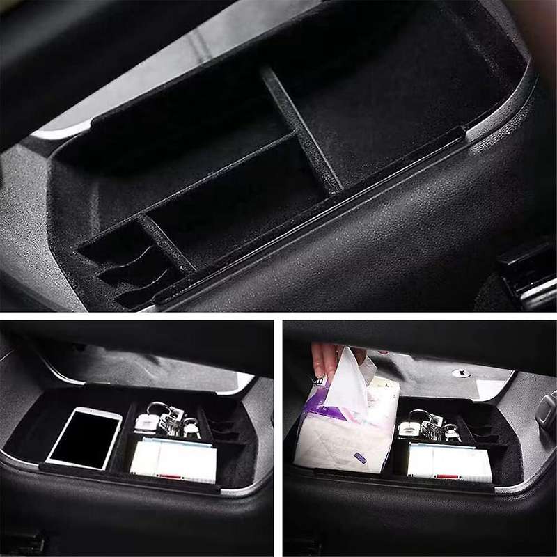Center Console Bottom Storage Tray for XT5 2016-2023 XT6 2020-2023 Flocked Organizer Storage Box Ac