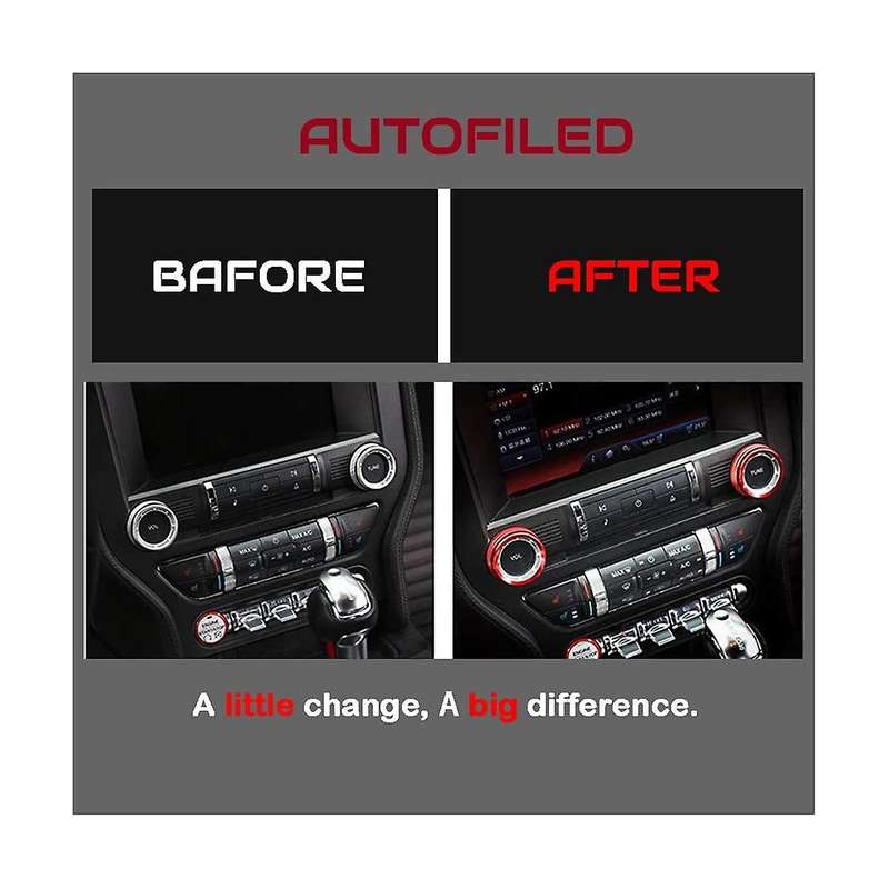 Center Console Audio Headlight Knob Decorative Ring Interior Knob Ring Auto Accessories for 15-20 G