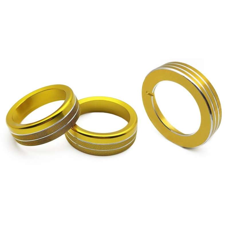 Center Console Audio Headlight Knob Decorative Ring Interior Knob Ring Auto Accessories for 15-20 G