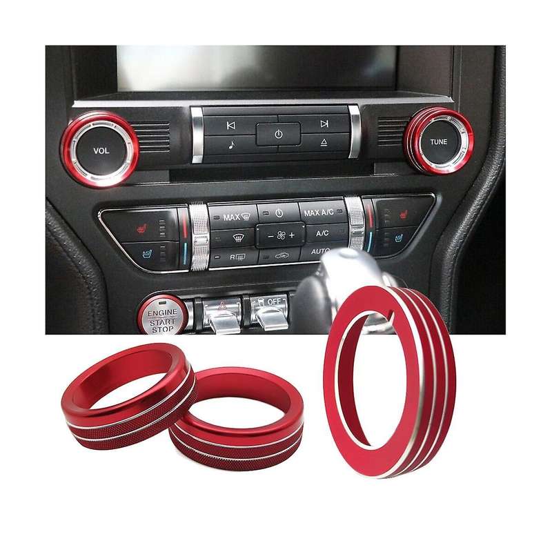 Center Console Audio Headlight Knob Decorative Ring Interior Knob Ring Auto Accessories for 15-20 G