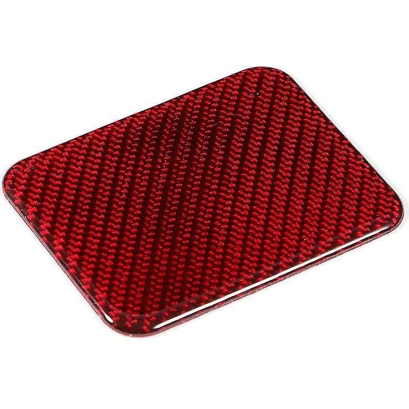 Center Console Button Cover,Carbon Fiber Center Console Seat Heating Button Trim Cover Red Fit for B