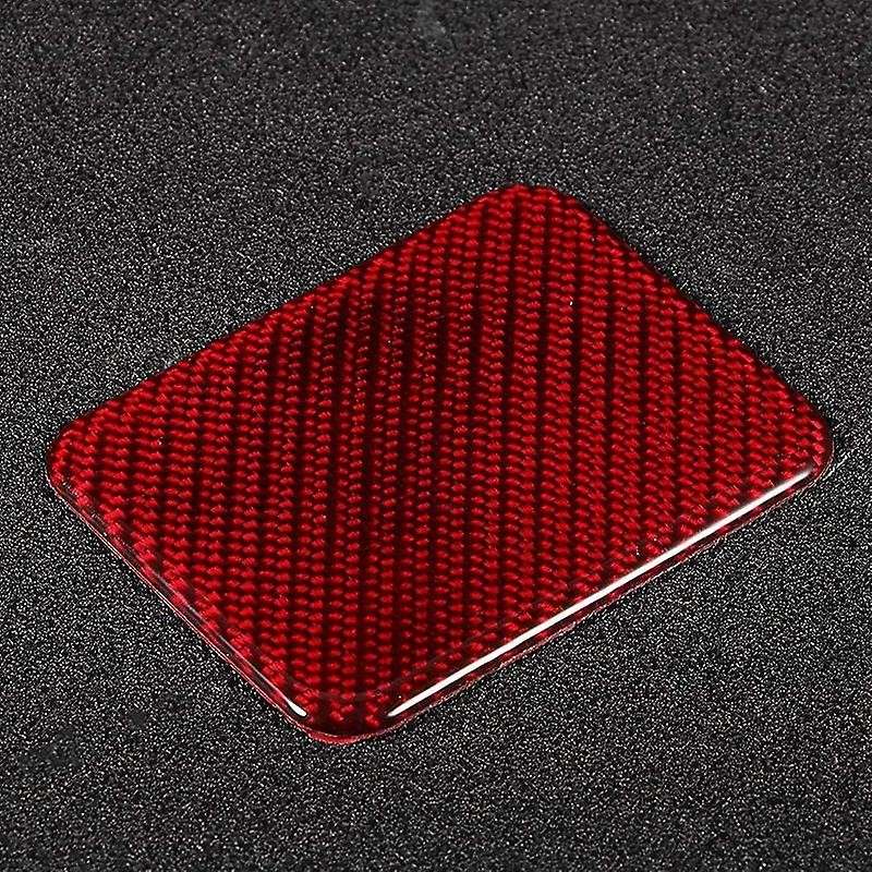 Center Console Button Cover,Carbon Fiber Center Console Seat Heating Button Trim Cover Red Fit for B