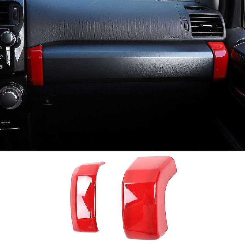 Center Console Co-Pilot Passenger Side Strip Cover Trim for 4Runner 2010-2020 Car Accessories (Red)
