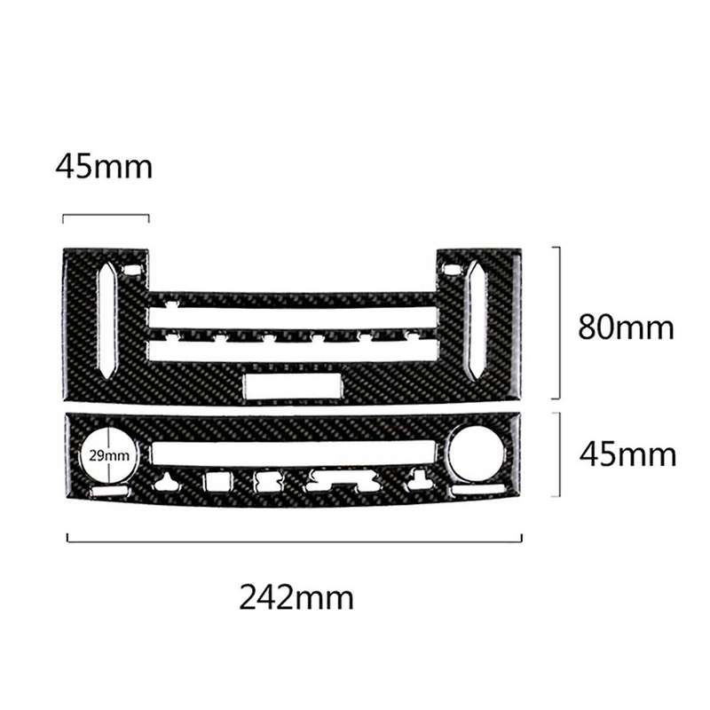 Center Console CD Panel Decoration for IS250 IS350 2014-2018 Carbon Fiber Switch Board Sticker Frame