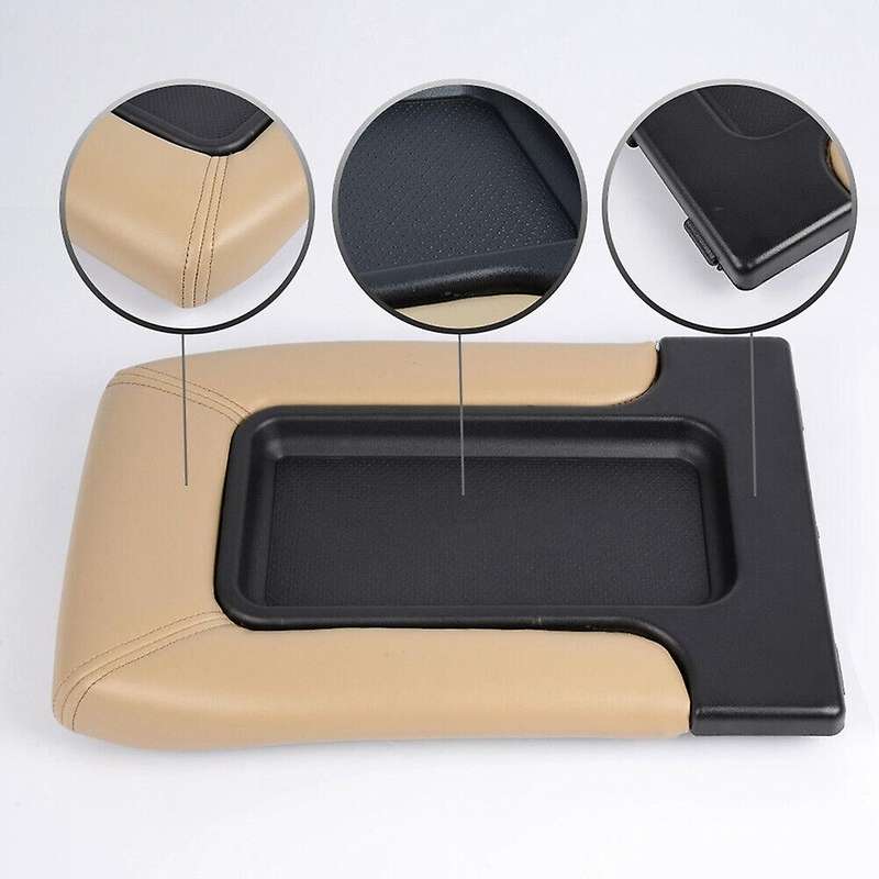 Center Console Cover Fit for 99-07 19127366 Lid Armrest Latch Beige