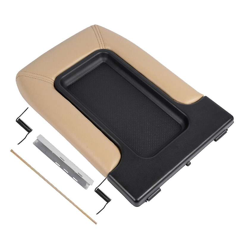 Center Console Cover Fit for 99-07 19127366 Lid Armrest Latch Beige