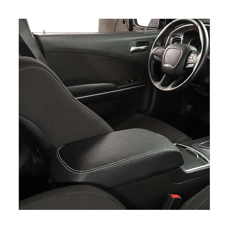Center Console Cover Armrest Pad Cover Trim for Charger 300C 2011-2023 Accessories - Black