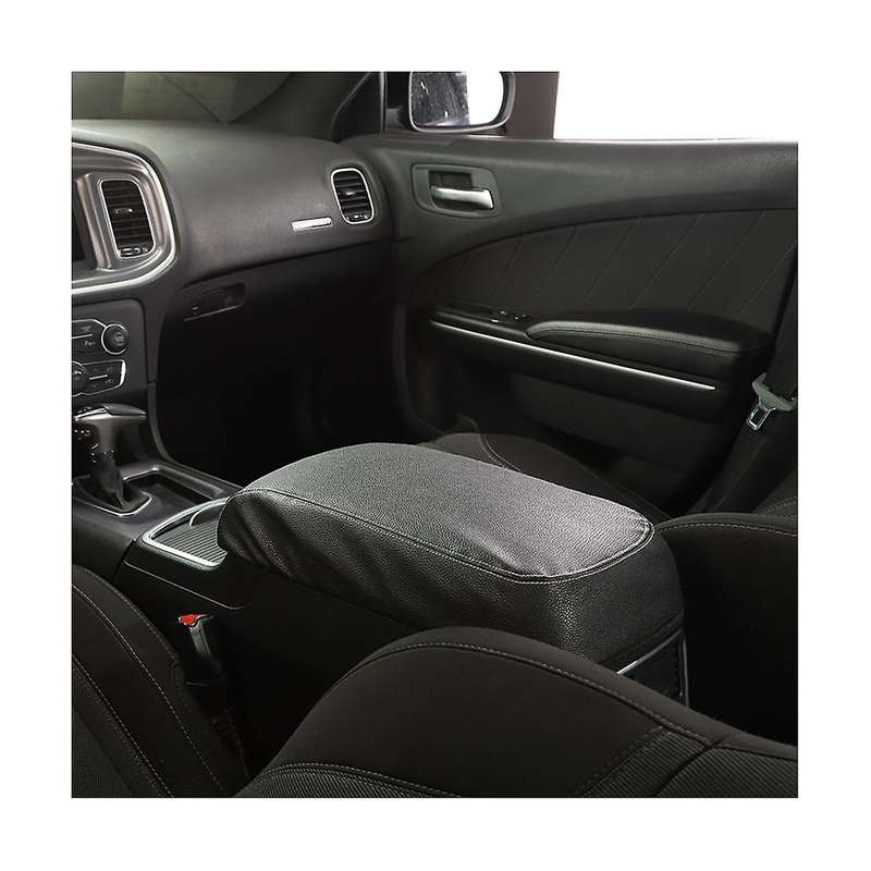 Center Console Cover Armrest Pad Cover Trim for Charger 300C 2011-2023 Accessories - Black