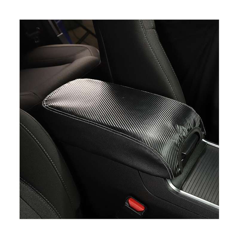 Center Console Cover Armrest Pad Cover Trim for Charger 300C 2011-2023 Accessories - Carbon Fiber